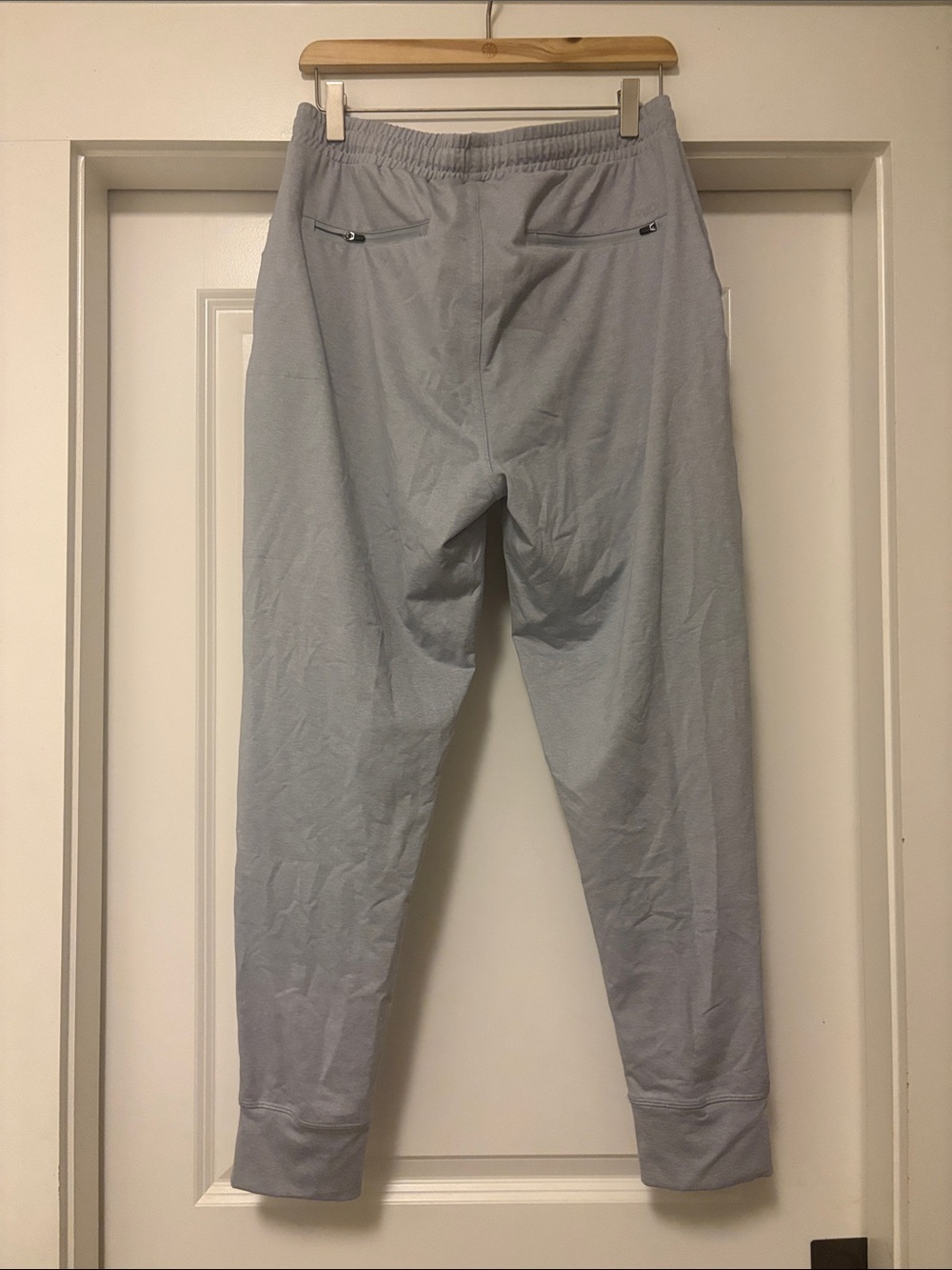 Vuori Light Gray Men's Jogger Sweatpants with Zipper Pocket - Picture 3 of 4